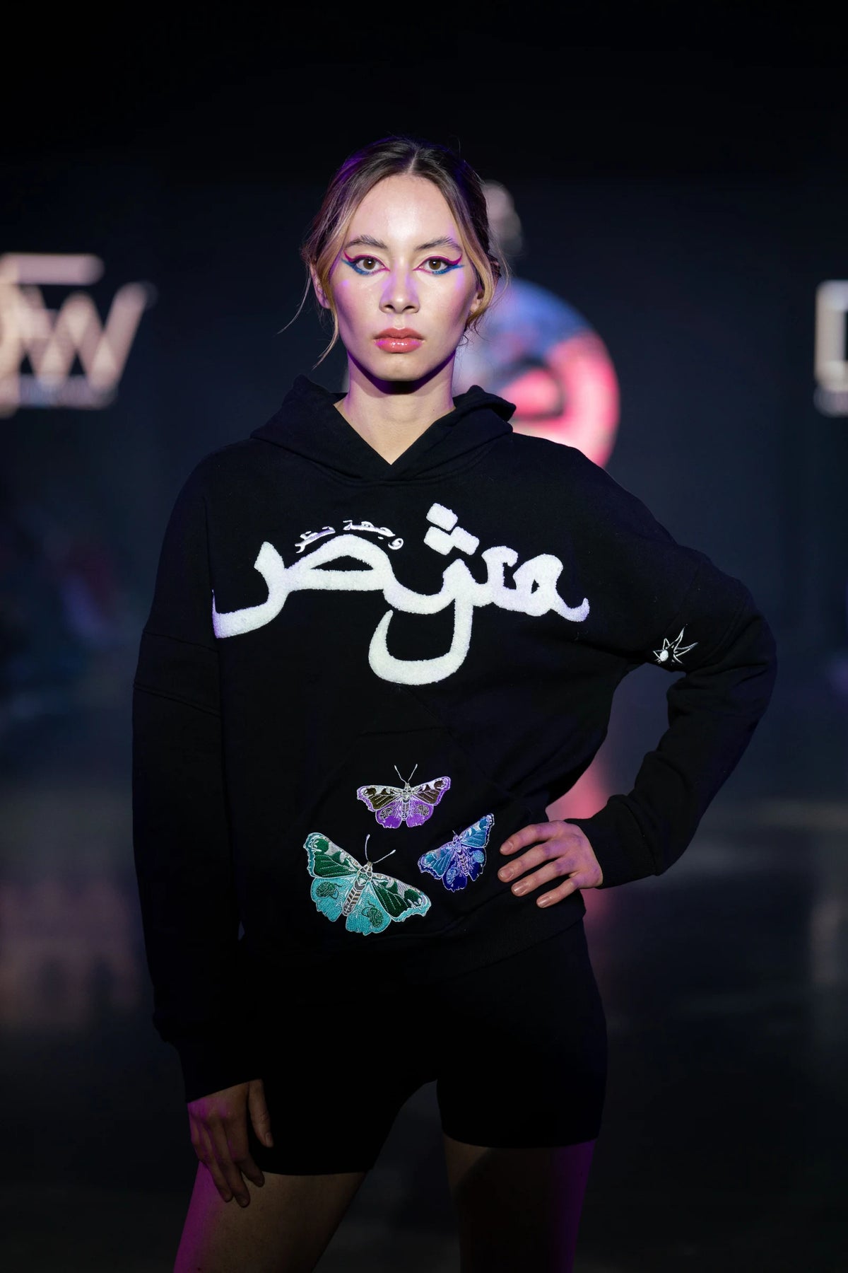 The inverted Mindset hoodie on the Denver Fashion Week runway