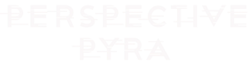 Perspective Pyra wordmark, light version for dark backgrounds
